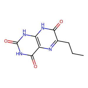 6-Propyl-2,4,7-pteridinetriol structure