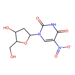 5-Nitro-2'-deoxyuridine structure