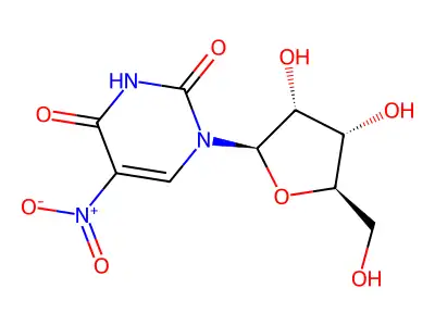 4-Hydroxy-5-nitro-1-pentofuranosylpyrimidin-2(1H)-one structure