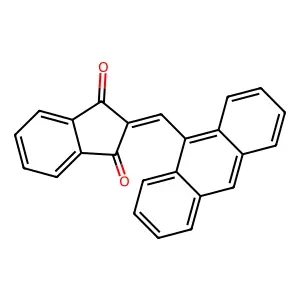 2-Anthracen-9-ylmethylene-indan-1,3-dione structure