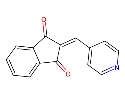 2-(4-Pyridylmethylene) indan-1,3-dione structure