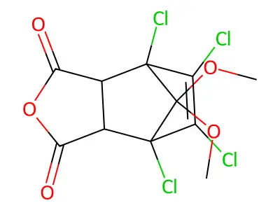 4,5,6,7-Tetrachloro-3a,4,7,7a-tetrahydro-8,8-dimethoxy-4,7-methanoisobenzofuran-1,3-dione structure