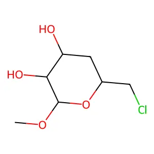 6-(Chloromethyl)-2-methoxyoxane-3,4-diol structure