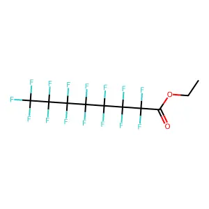 Octanoic acid, 2,2,3,3,4,4,5,5,6,6,7,7,8,8,8-pentadecafluoro-, ethyl ester structure