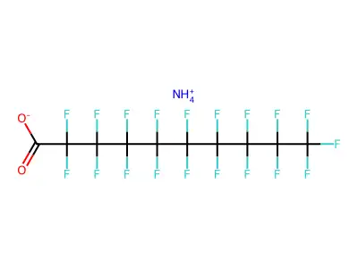 Ammonium nonadecafluorodecanoate structure