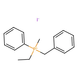Benzyl-ethyl-methyl-phenylphosphanium iodide structure