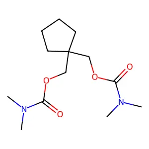 [1-(dimethylcarbamoyloxymethyl)cyclopentyl]methyl N,N-dimethylcarbamate structure