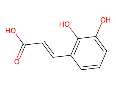 2,3-Dihydroxycinnamic acid structure