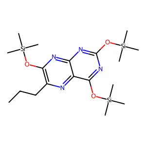 Pteridine, 6-propyl-2,4,7-tris(trimethylsiloxy)- structure