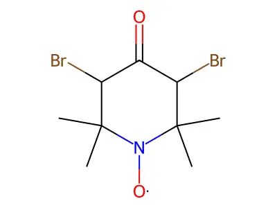 3,5-Dibromo-1-hydroxy-2,2,6,6-tetramethylpiperidin-4-one structure