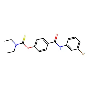 Carbamothioic acid, diethyl-, O-(4-(((3-bromophenyl)amino)carbonyl)phenyl) ester structure