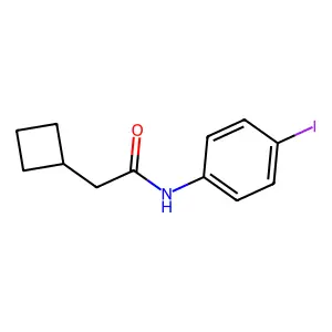 2-cyclobutyl-N-(4-iodophenyl)acetamide structure