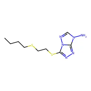 3-(2-Butylsulfanylethylsulfanyl)-[1,2,4]triazolo[4,3-b][1,2,4]triazol-7-amine structure