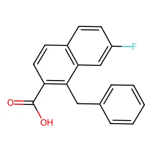 1-Benzyl-7-fluoronaphthalene-2-carboxylic acid structure