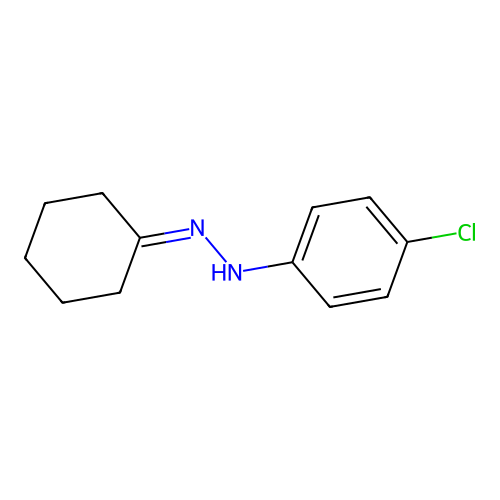 Cyclohexanone, 2-(4-chlorophenyl)hydrazone structure