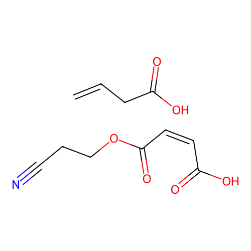 but-3-enoic acid;(Z)-4-(2-cyanoethoxy)-4-oxobut-2-enoic acid structure