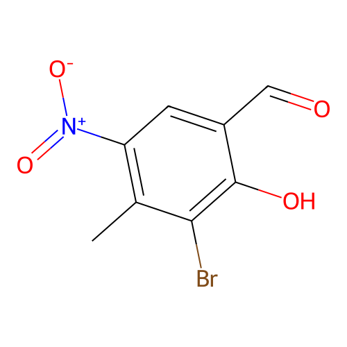 3-Bromo-2-hydroxy-4-methyl-5-nitrobenzaldehyde structure