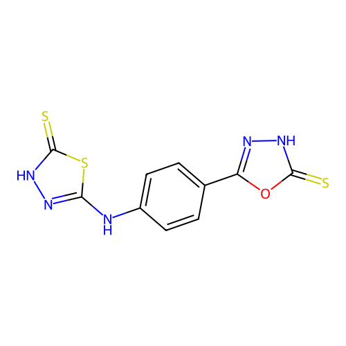 5-(4-((5-Mercapto-1,3,4-thiadiazol-2-yl)amino)phenyl)-1,3,4-oxadiazole-2-thiol structure