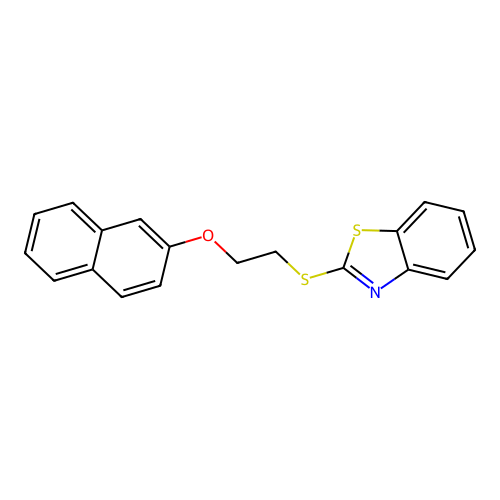 2-{[2-(Naphthalen-2-yloxy)ethyl]sulfanyl}-1,3-benzothiazole structure