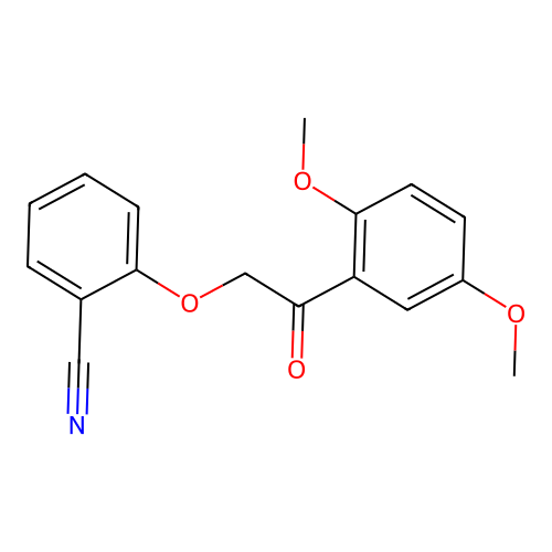 2-[2-(2,5-Dimethoxyphenyl)-2-oxoethoxy]benzonitrile structure