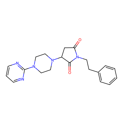 1-Phenethyl-3-(4-pyrimidin-2-yl-piperazin-1-yl)-pyrrolidine-2,5-dione structure
