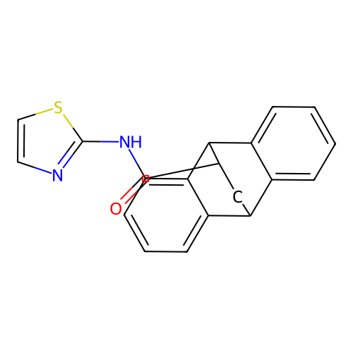 N-(1,3-thiazol-2-yl)-9,10-dihydro-9,10-ethanoanthracene-11-carboxamide structure