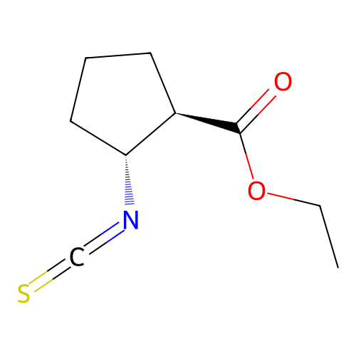 trans-ethyl (1R,2R)-2-isothiocyanatocyclopentane-1-carboxylate structure