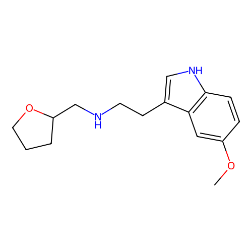 1H-Indole-3-ethanamine, 5-methoxy-N-((tetrahydro-2-furanyl)methyl)- structure