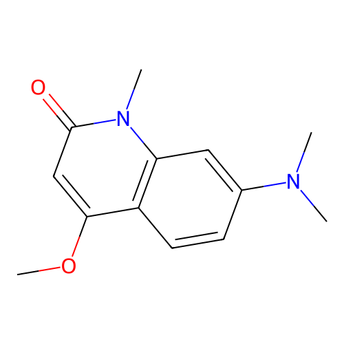 7-(dimethylamino)-4-methoxy-1-methylquinolin-2(1H)-one structure