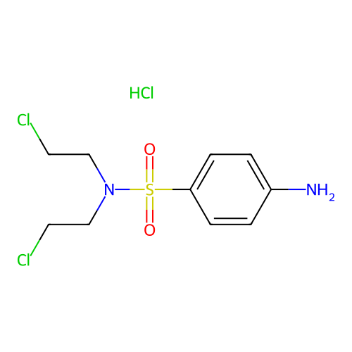 Bis(2-chloroethyl)sulfanilamide hydrochloride structure