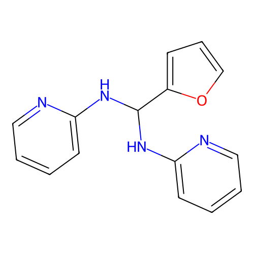 N-[2-furyl(2-pyridinylamino)methyl]-N-(2-pyridinyl)amine structure