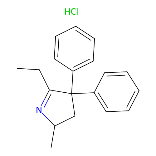 2-Ethyl-5-methyl-3,3-diphenyl-1-pyrroline Hydrochloride structure