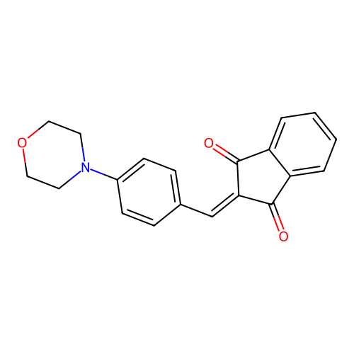 2-[4-(morpholin-4-yl)benzylidene]-1H-indene-1,3(2H)-dione structure