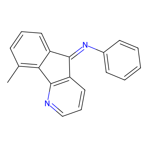 (9-Methyl-indeno[1,2-b]pyridin-5-ylidene)-phenyl-amine structure