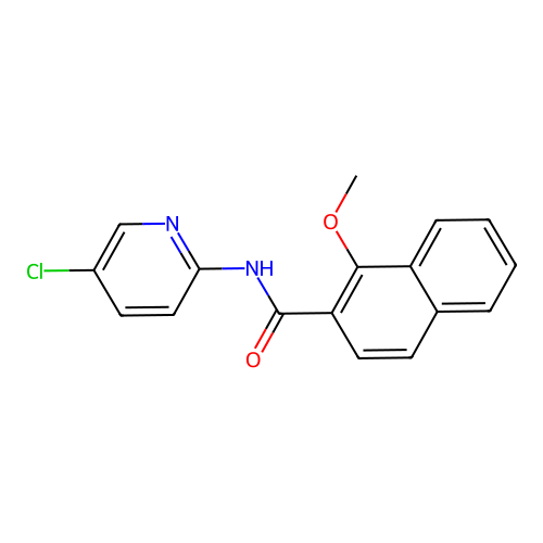 N-(5-chloropyridin-2-yl)-1-methoxynaphthalene-2-carboxamide structure