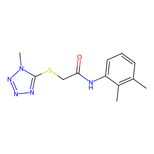 N-(2,3-dimethylphenyl)-2-[(1-methyl-1H-tetrazol-5-yl)sulfanyl]acetamide structure
