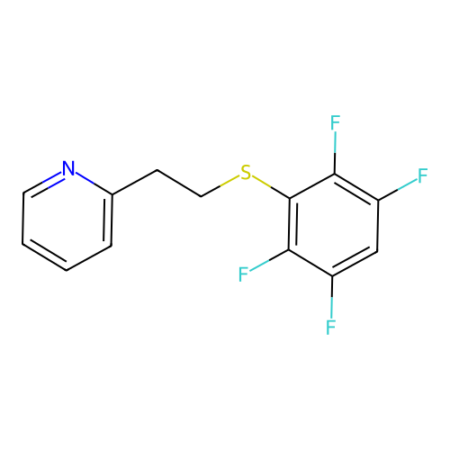 2-{2-[(2,3,5,6-Tetrafluorophenyl)sulfanyl]ethyl}pyridine structure