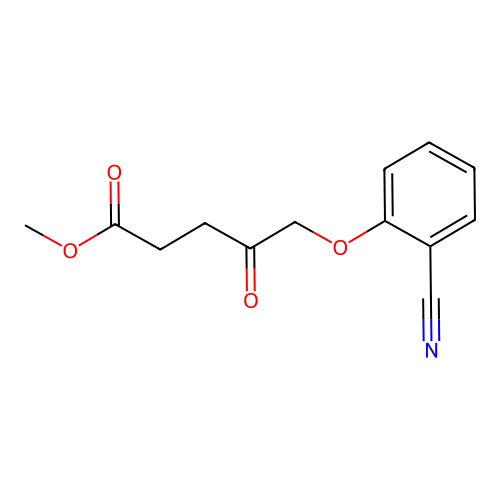 Methyl 5-(2-cyanophenoxy)-4-oxopentanoate structure