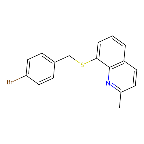 8-[(4-Bromobenzyl)sulfanyl]-2-methylquinoline structure