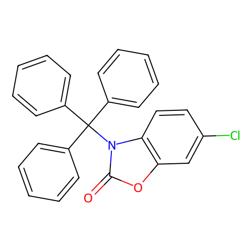 6-chloro-3-trityl-1,3-benzoxazol-2(3H)-one structure