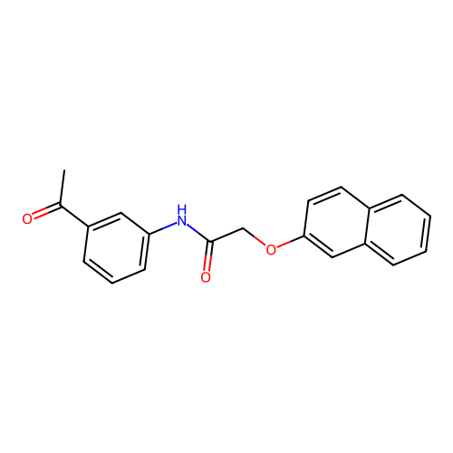 N-(3-acetylphenyl)-2-(2-naphthyloxy)acetamide structure