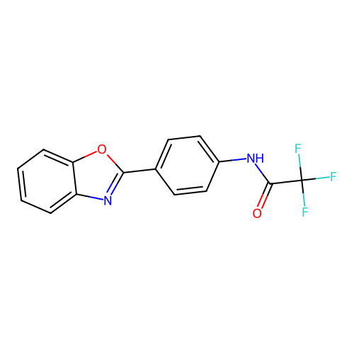 N-[4-(1,3-benzoxazol-2-yl)phenyl]-2,2,2-trifluoroacetamide structure