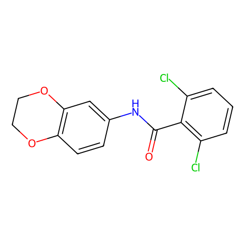 2,6-dichloro-N-(2,3-dihydro-1,4-benzodioxin-6-yl)benzamide structure