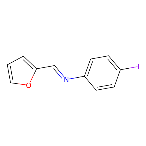 N-(2-呋喃基甲基ene)-N-(4-碘苯基)胺 structure