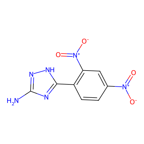 5-amino-3-{2,4-bisnitrophenyl}-1H-1,2,4-triazole structure