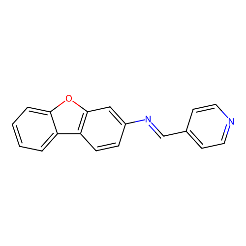 N-dibenzofuran-3-yl-1-pyridin-4-ylmethanimine structure