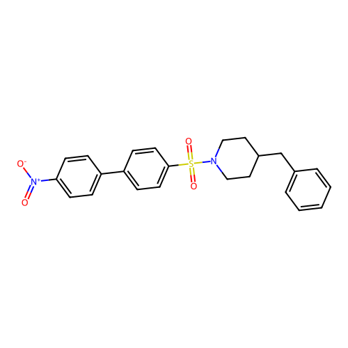 1-{[4-(4-Nitrophenyl)phenyl]sulfonyl}-4-benzylpiperidine structure