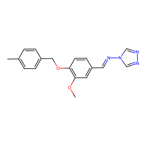 N-{3-methoxy-4-[(4-methylbenzyl)oxy]benzylidene}-4H-1,2,4-triazol-4-amine structure