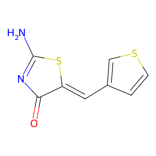 2-Amino-5-(thiophen-3-ylmethylidene)-1,3-thiazol-4-one structure