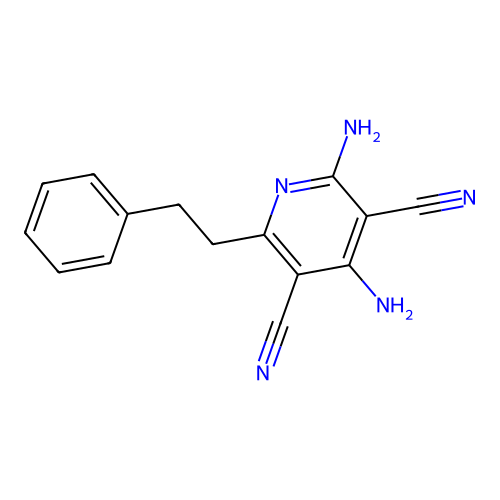 2,4-Diamino-6-(2-phenylethyl)pyridine-3,5-dicarbonitrile structure